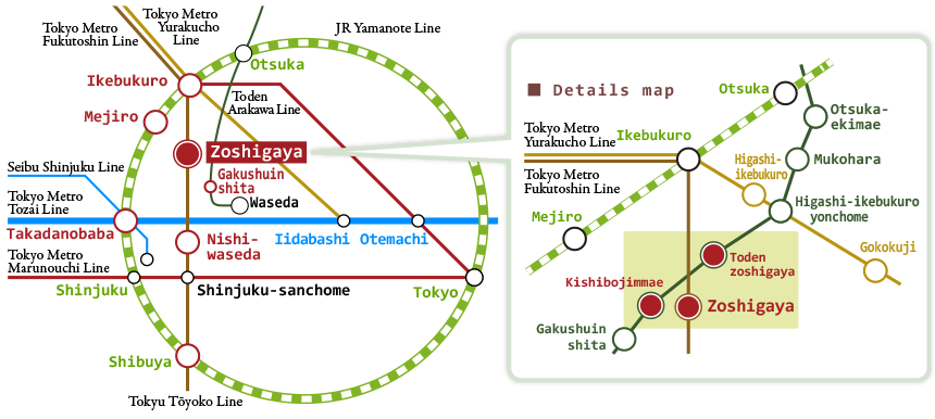 Railmap of Zoushigaya